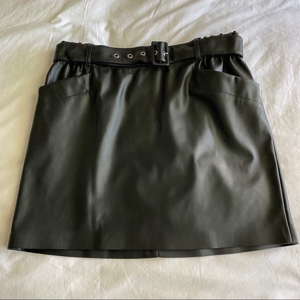 Kate Landry leather skirt